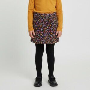 Art Class Girls Floral Corduroy Skirt Size M 7/8 Lined Stretch
